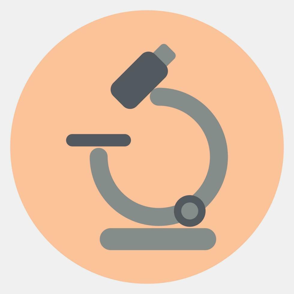 Icon microscope. School and education elements. Icons in color mate style. Good for prints, posters, logo, advertisement, infographics, etc. vector