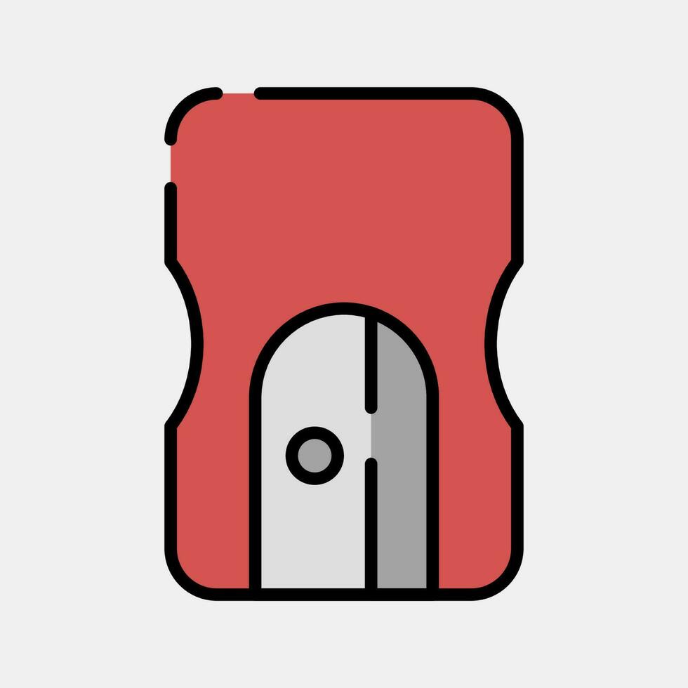 Icon sharpener. School and education elements. Icons in filled line style. Good for prints, posters, logo, advertisement, infographics, etc. vector