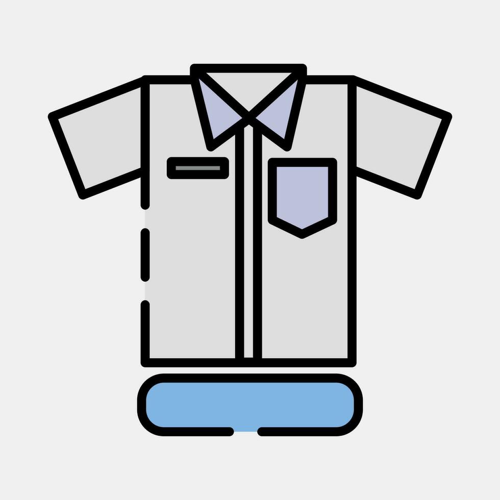 icono uniforme. colegio y educación elementos. íconos en lleno línea estilo. bueno para huellas dactilares, carteles, logo, anuncio publicitario, infografía, etc. vector