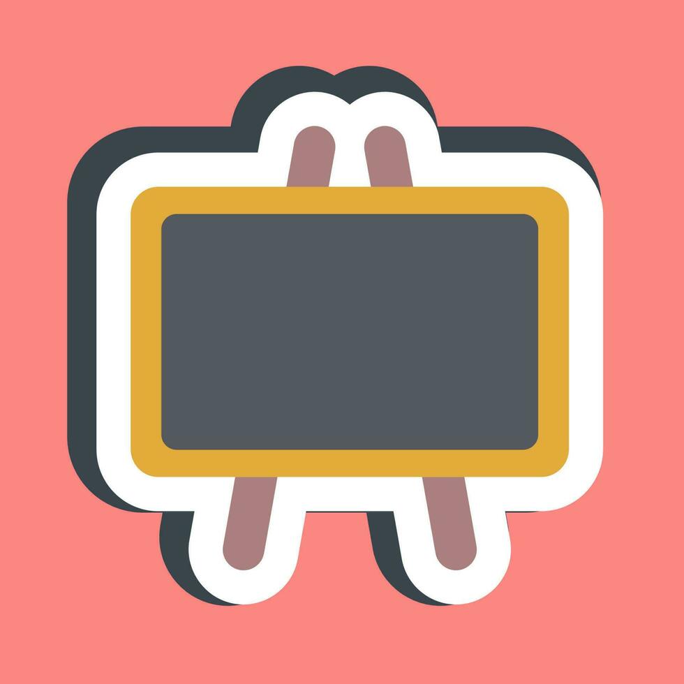 Sticker black board. School and education elements. Good for prints, posters, logo, advertisement, infographics, etc. vector