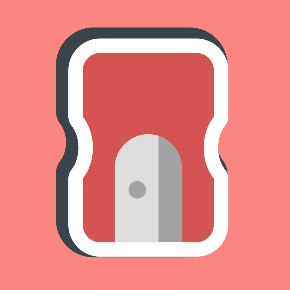 Sticker sharpener. School and education elements. Good for prints, posters, logo, advertisement, infographics, etc. vector