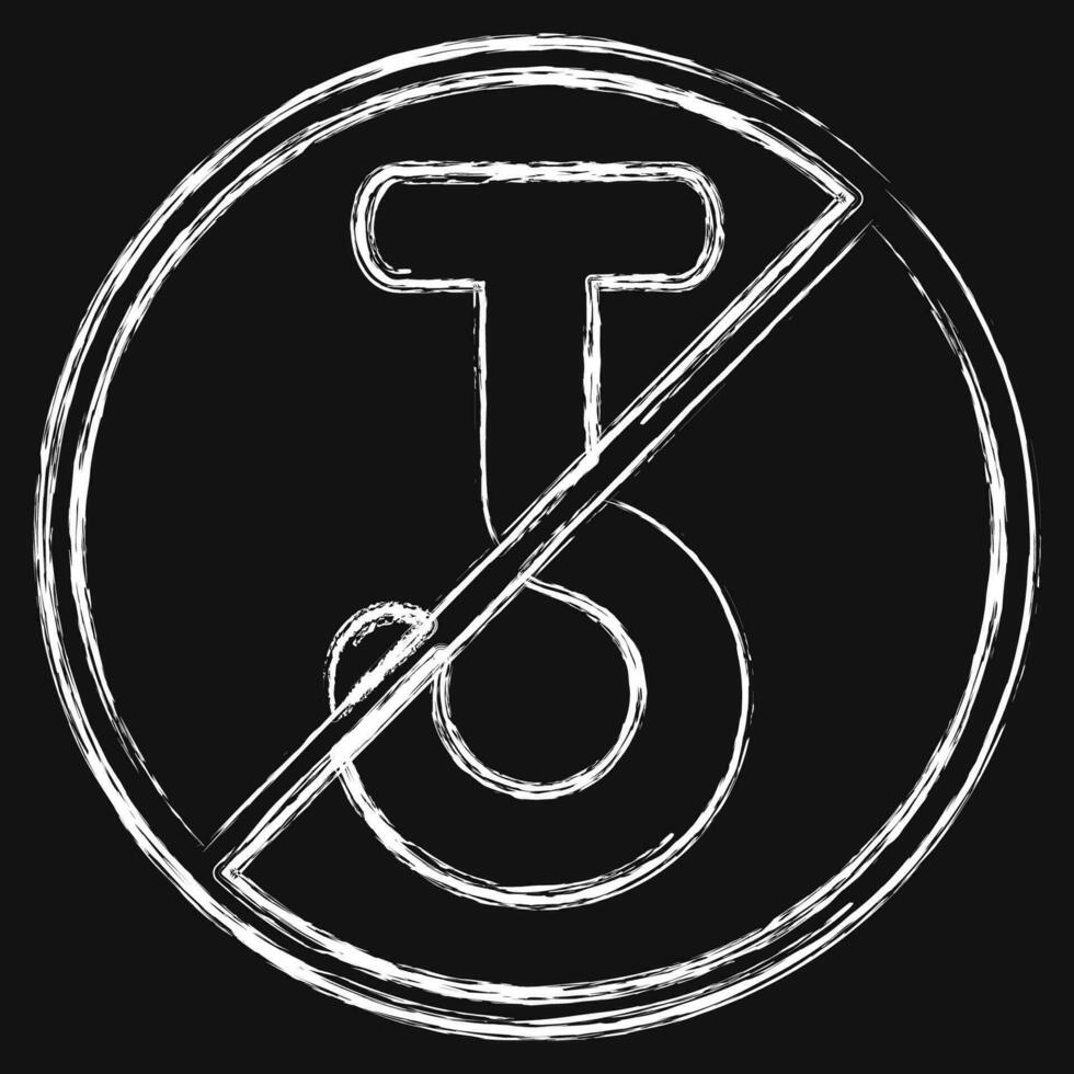 Icon do not use hand hoocks. Packaging symbol elements. Icons in chalk style. Good for prints, posters, logo, product packaging, sign, expedition, etc. vector