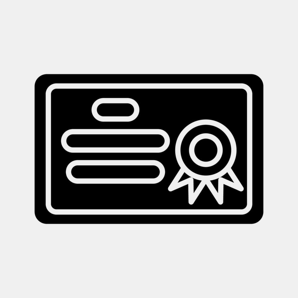Icon diploma. School and education elements. Icons in glyph style. Good for prints, posters, logo, advertisement, infographics, etc. vector