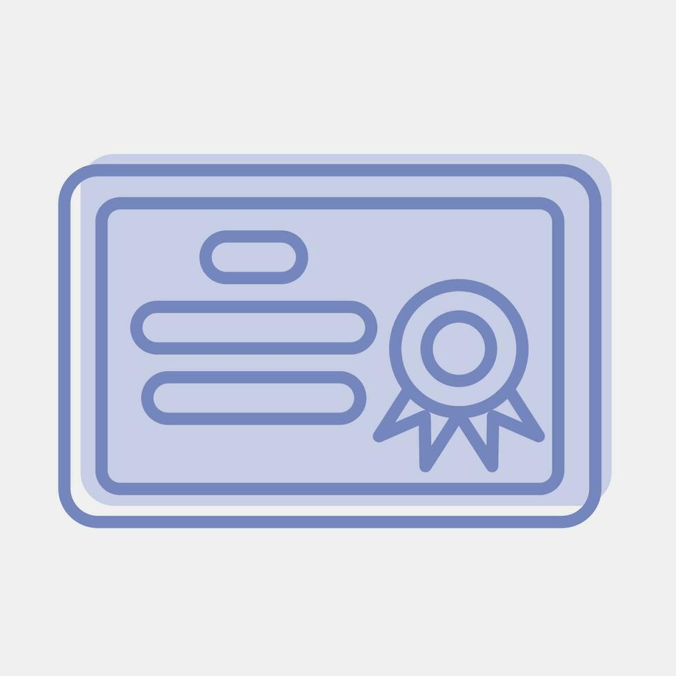 Icon diploma. School and education elements. Icons in two tone style. Good for prints, posters, logo, advertisement, infographics, etc. vector