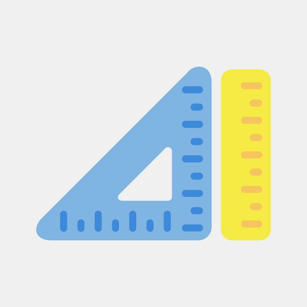 Icon ruler. School and education elements. Icons in flat style. Good for prints, posters, logo, advertisement, infographics, etc. vector