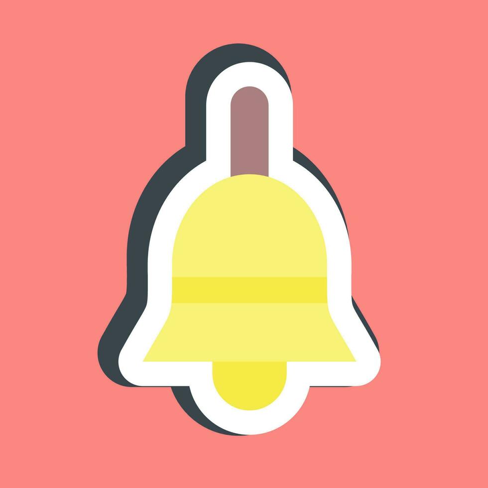 Sticker bell. School and education elements. Good for prints, posters, logo, advertisement, infographics, etc. vector