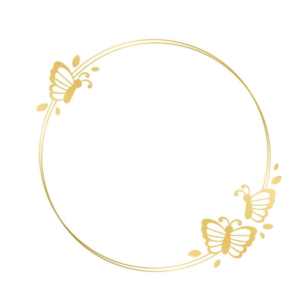 Gold Butterflies in Flower Garden Silhouette Stock Illustration -  Illustration of butterflies, isolated: 3877459