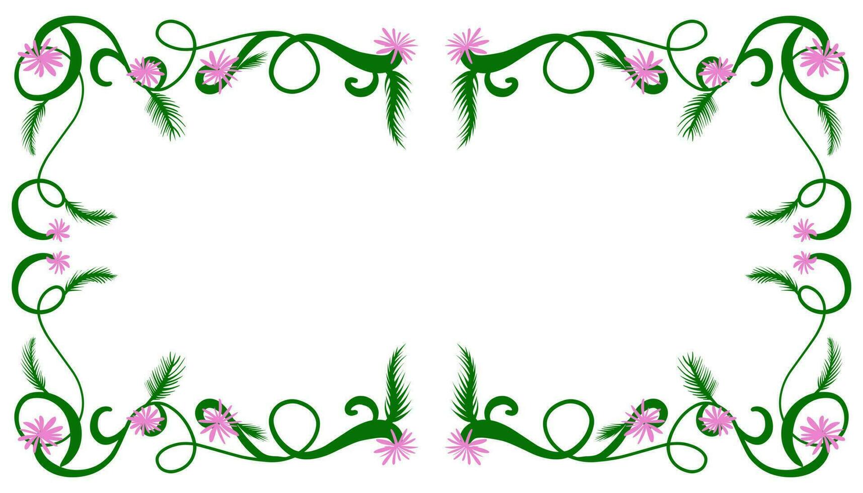 Mimosa pudica frame illustration background vector