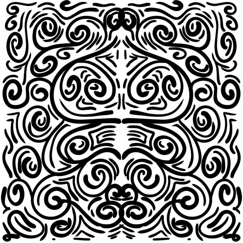 Black squiggle abstract illustration background vector