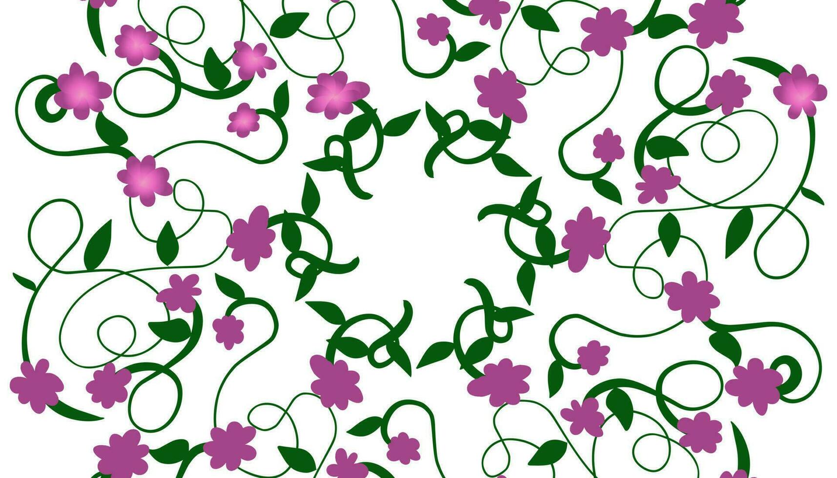 Purple floral frame illustration background vector