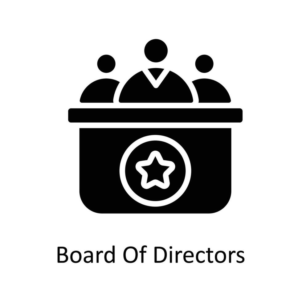 Board Of Directors Vector  Solid Icons. Simple stock illustration stock