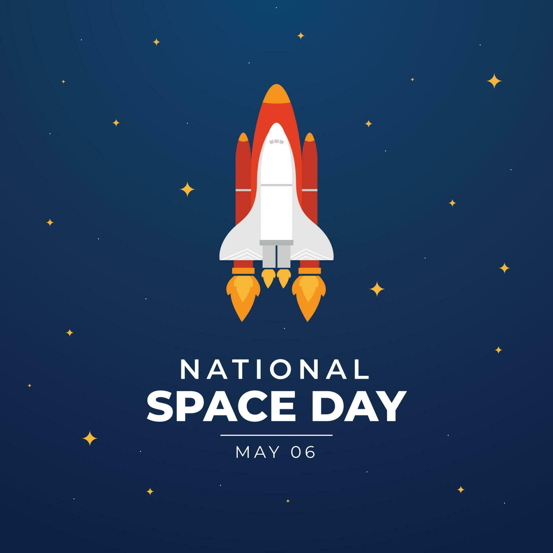 vector graphic of national space day good for national space day celebration. flat design. flyer