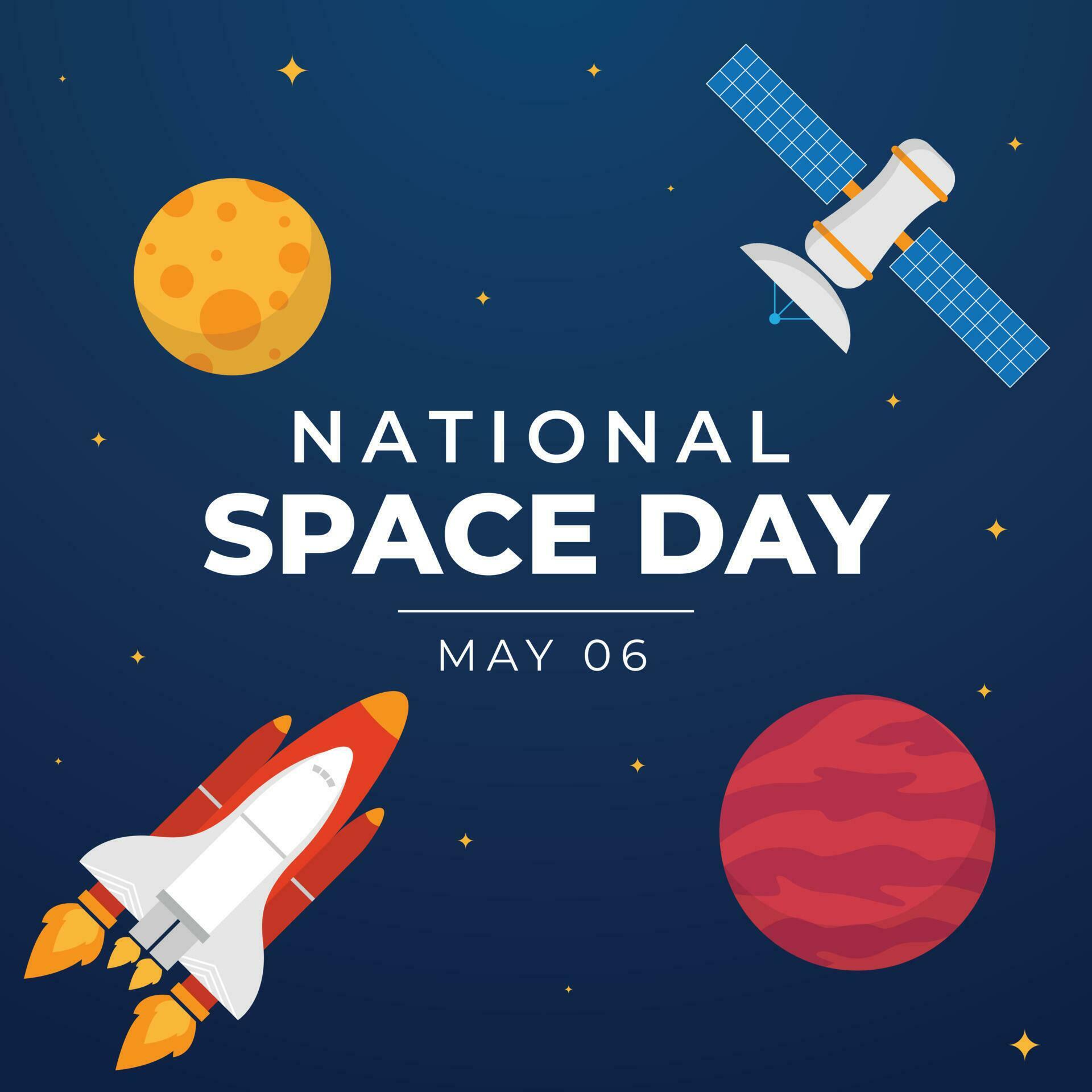 vector graphic of national space day good for national space day
