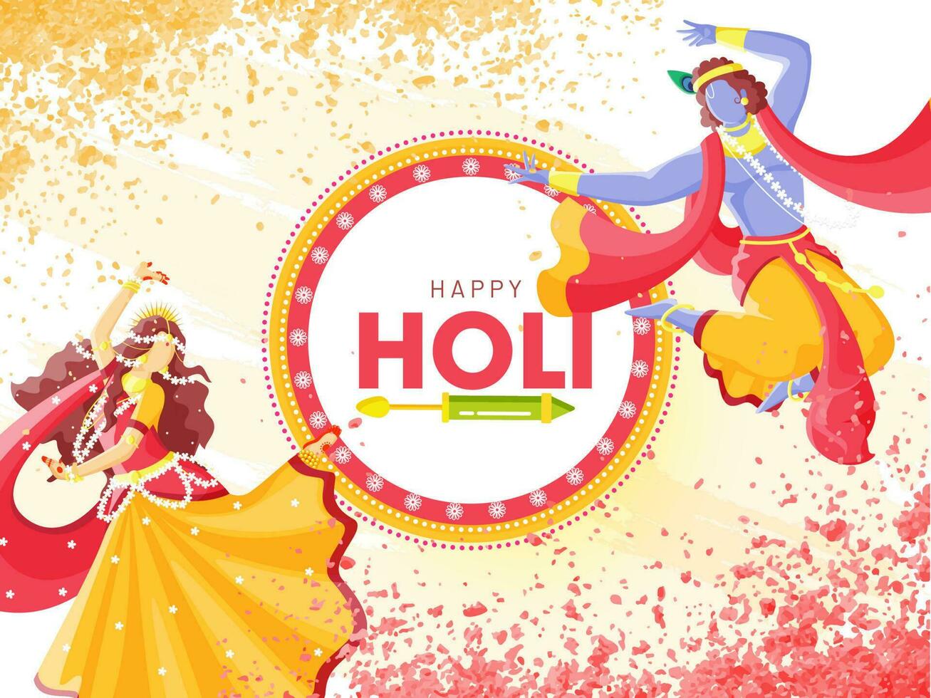 Indian festival of colours, Happy Holi Concept. vector