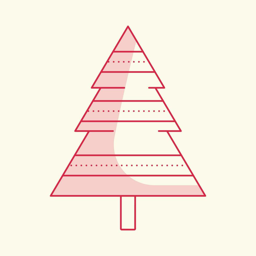 doble tono Navidad árbol elemento en cósmico latté antecedentes. vector