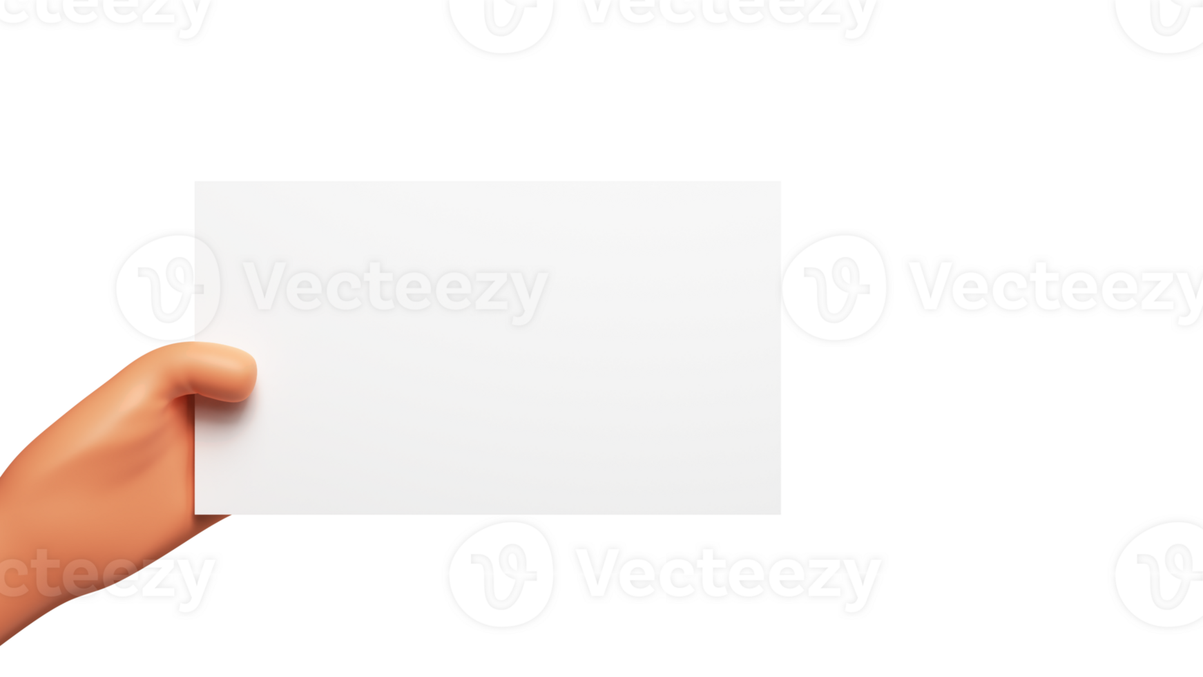 3d hacer de humano mano participación un vacío blanco tarjeta elemento. png