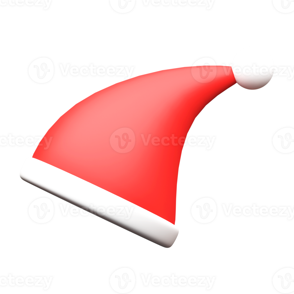 Isolated Santa Hat Icon In 3D Render. png