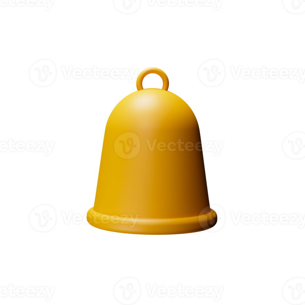 Isolated 3D Render Jingle Bell Icon. png