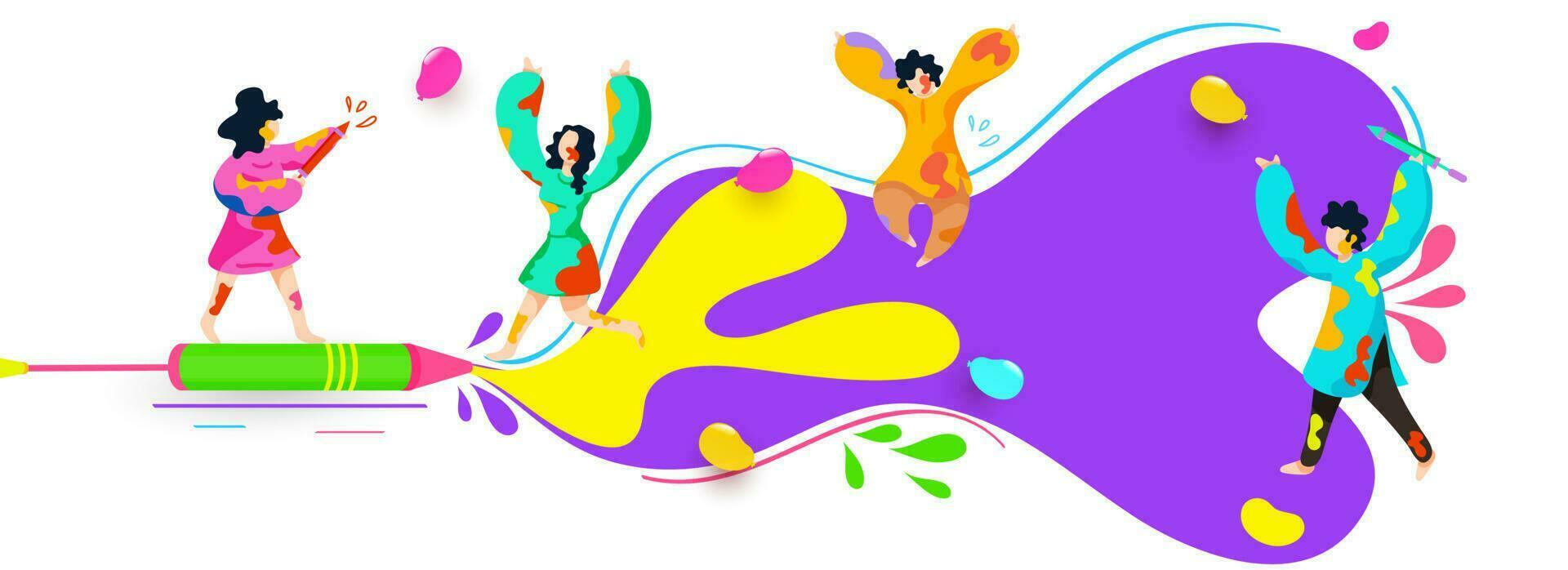 Indian festival of colours, Happy Holi Concept. vector