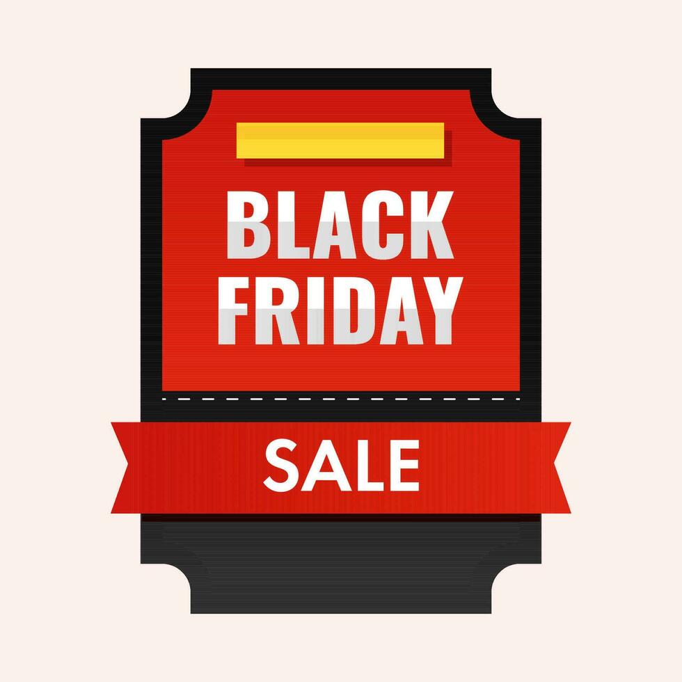 Black Friday Sale Ticket Or Coupon On Pink Background. vector