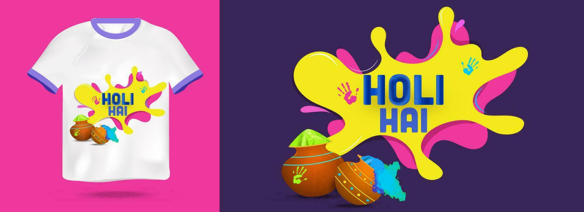 Indian festival of colours, Happy Holi Concept. vector