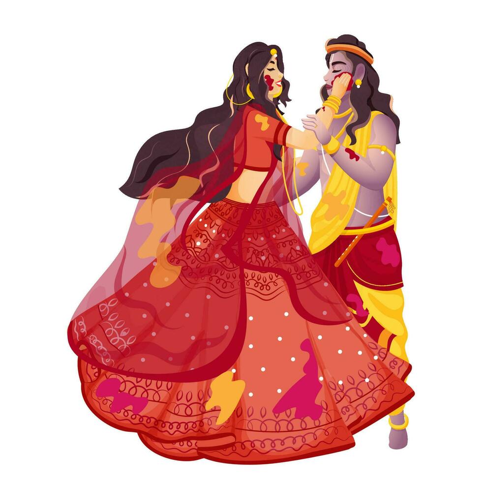 Indian festival of colours, Happy Holi Concept. vector