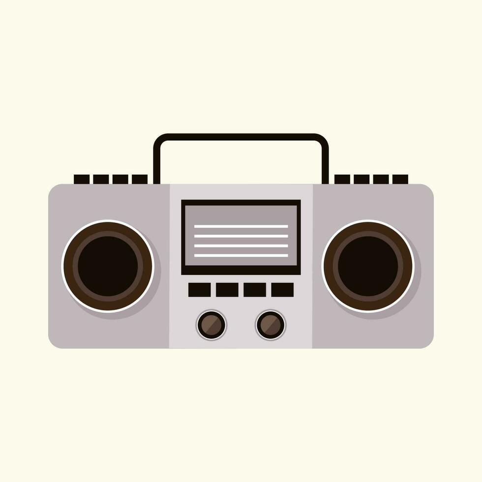 Grey And Brown Radio Element On Cosmic Latter Background. vector