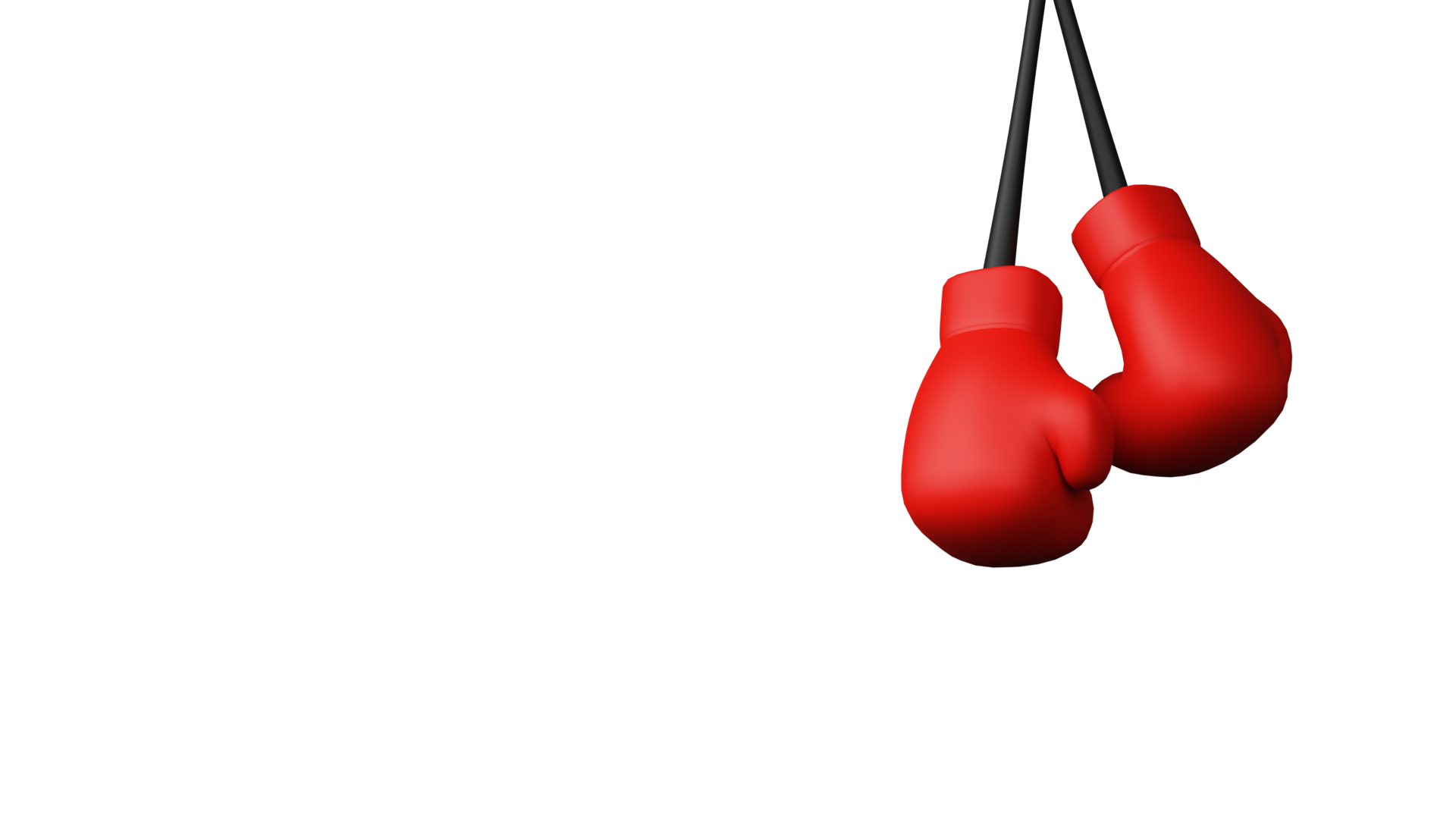3d Rendering of Large Boxing Glove on a Metal Bracket Hits and