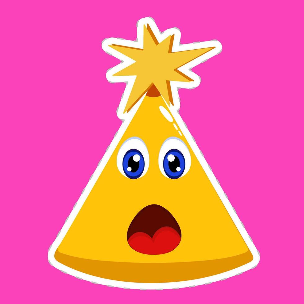 Cartoon Face Firecracker Flower Pot Cracker Icon In Pink Background. vector