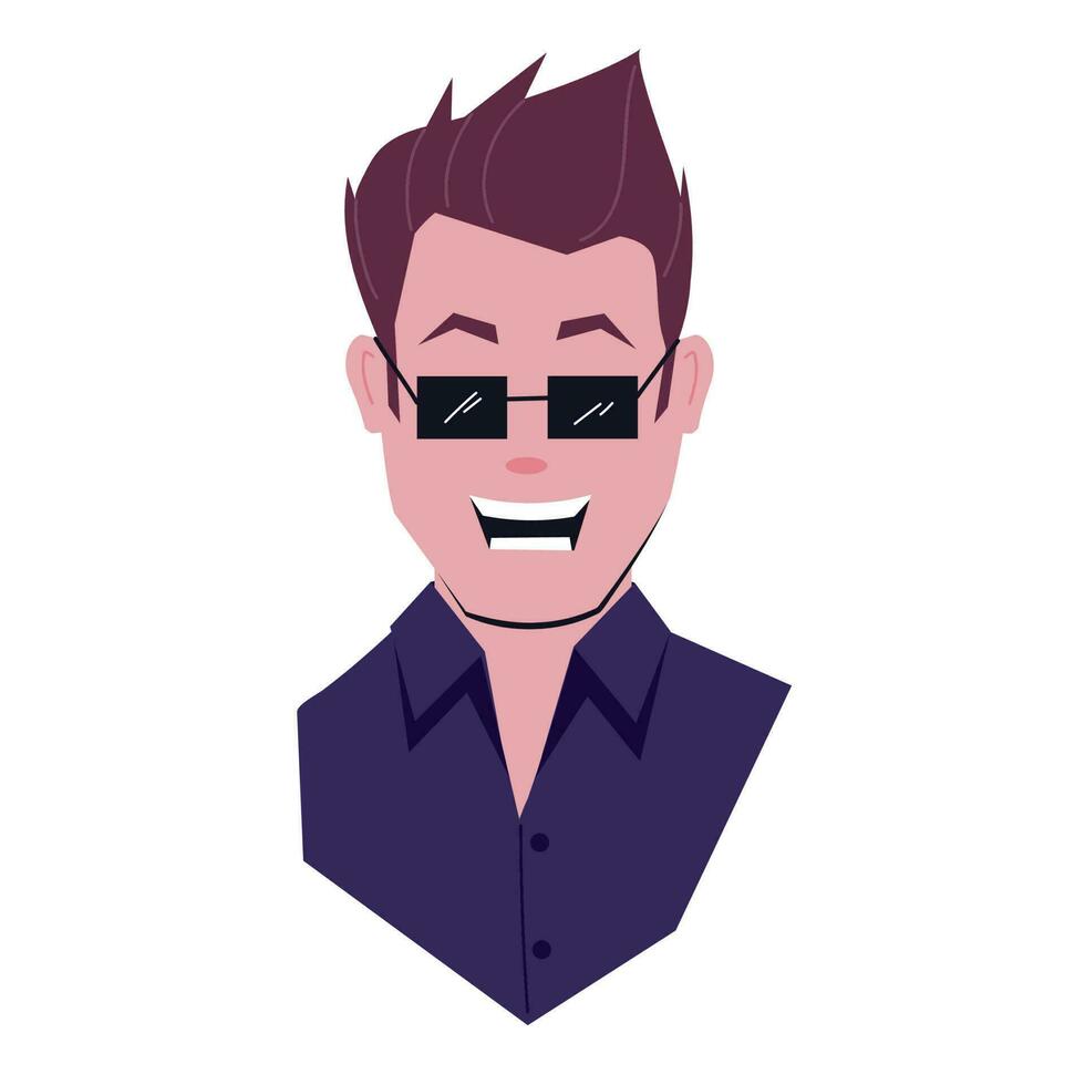 Character Of Cheerful Young Man Wearing Goggles On White Background. vector