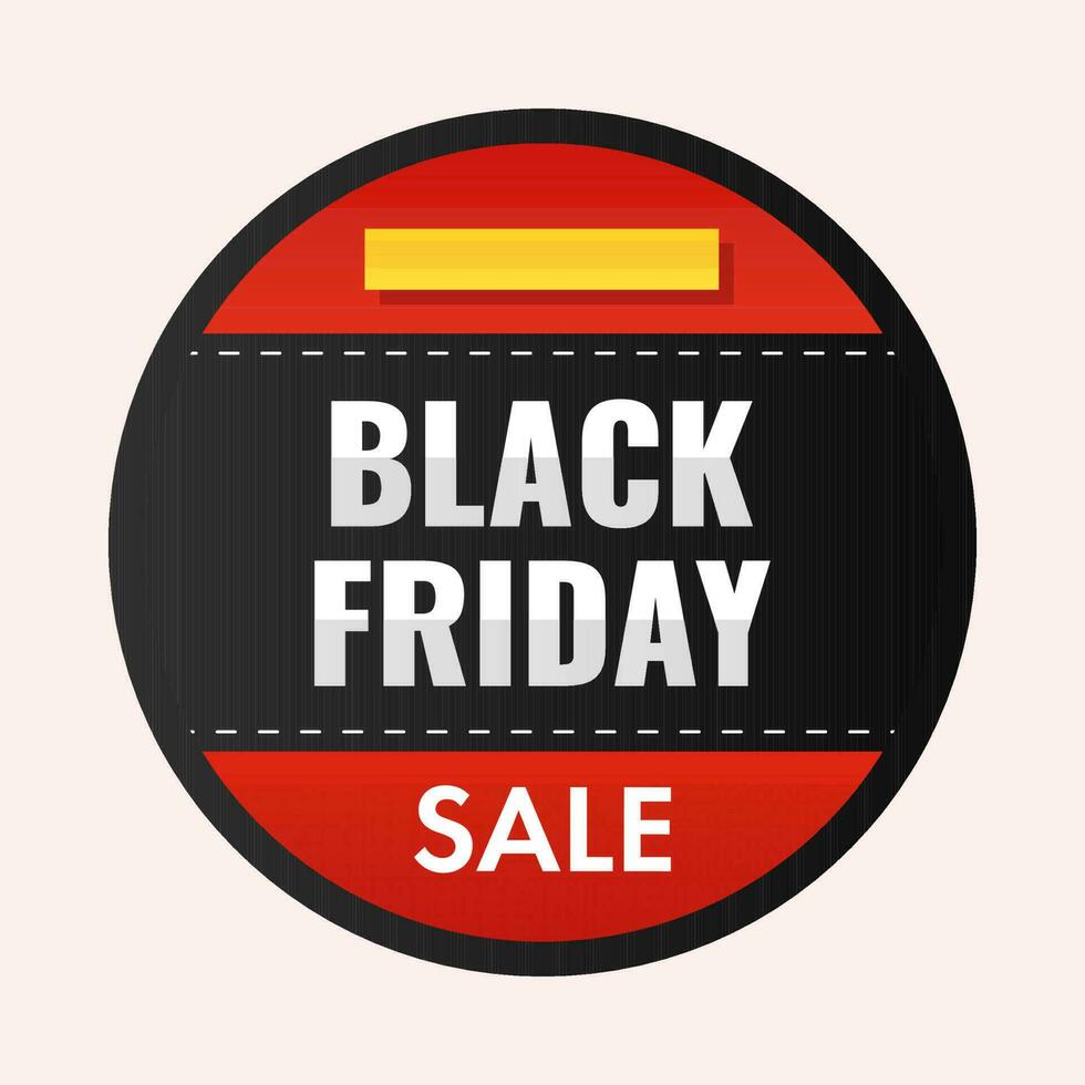 Black Friday Sale In Circle Against Pink Background. vector