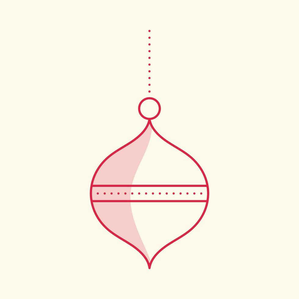 Dual Tone Bauble Hang Element On Cosmic Latte Background. vector