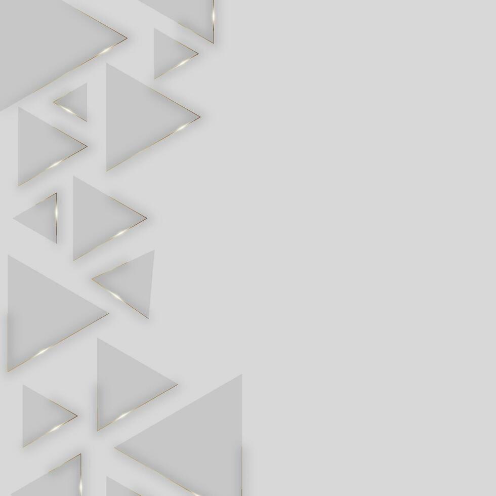 Geometric Triangle Elements With Shiny Edges. vector