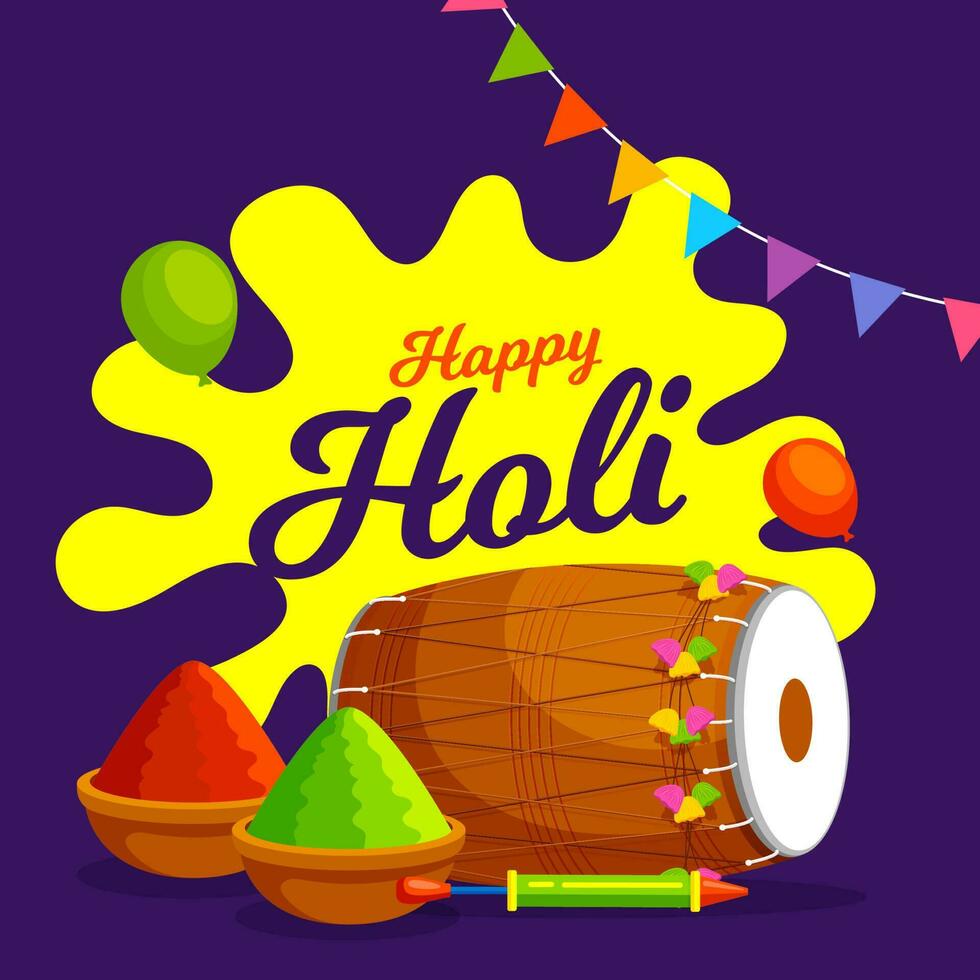 Indian festival of colours, Happy Holi Concept. vector