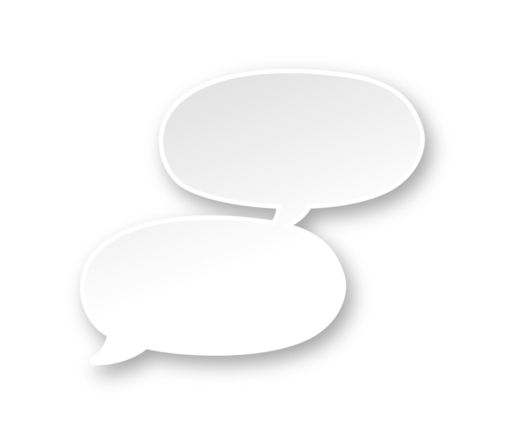 White 3D paper speech bubble. Multiple conversation dialogue template White 3D paper speech bubble. Multiple conversation dialogue template