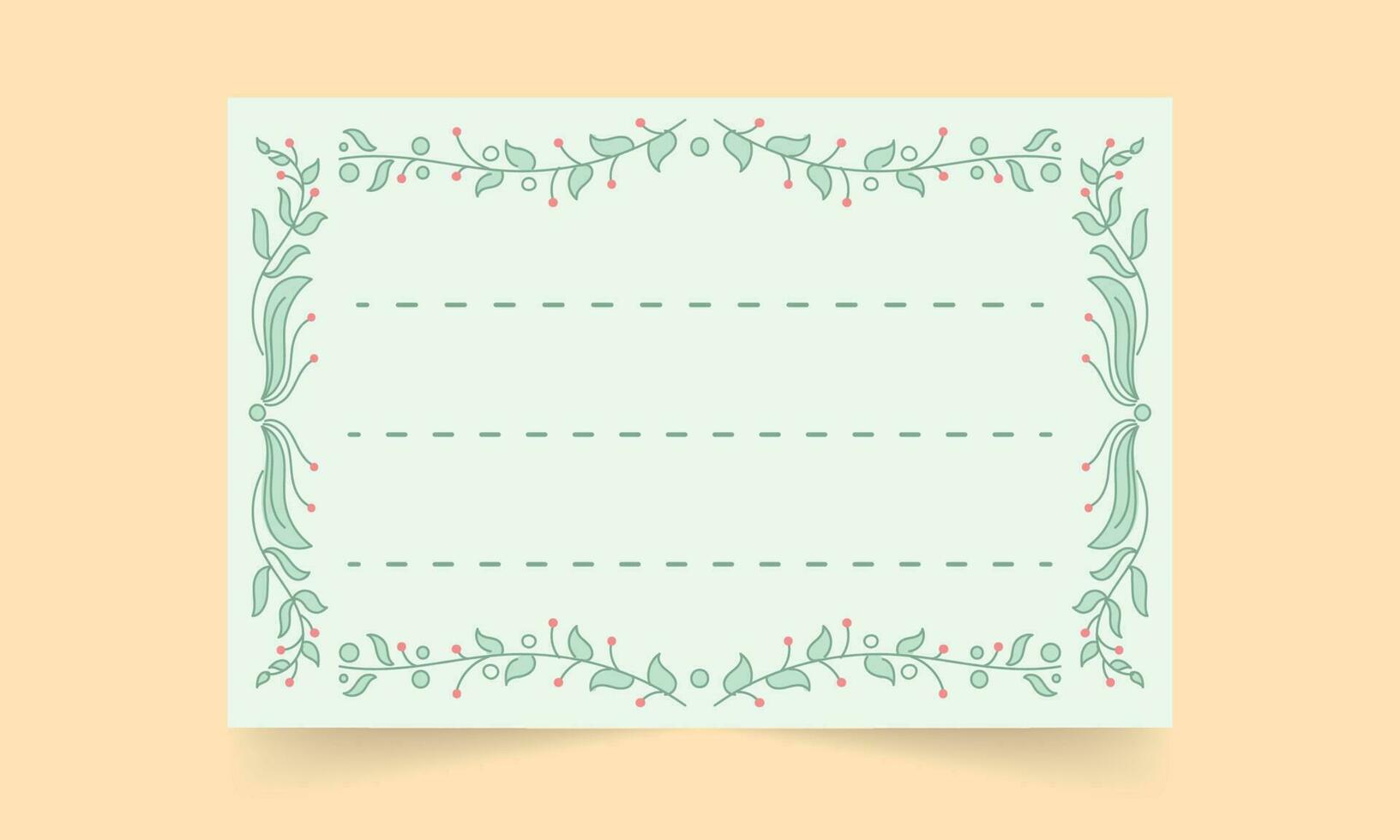 Isolated Filigree Card Or Notebook Label Over Beige Yellow Background. vector