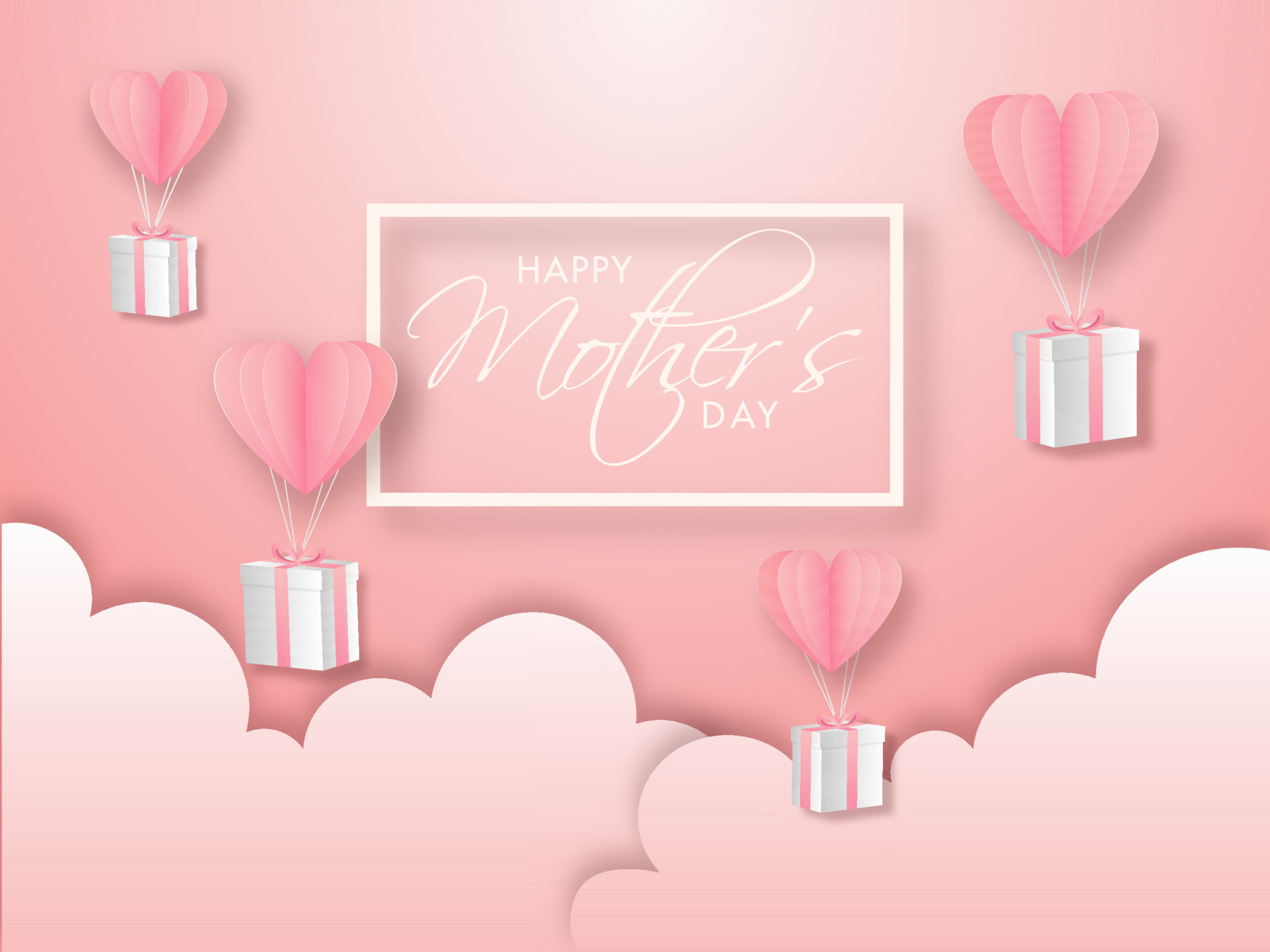 Happy Mother’s Day Vector Illustrations Background. 23225887 Vector Art