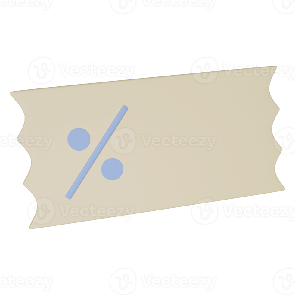 3D Render Bill Or Payment Receipt Icon In Grey And Blue Color. png
