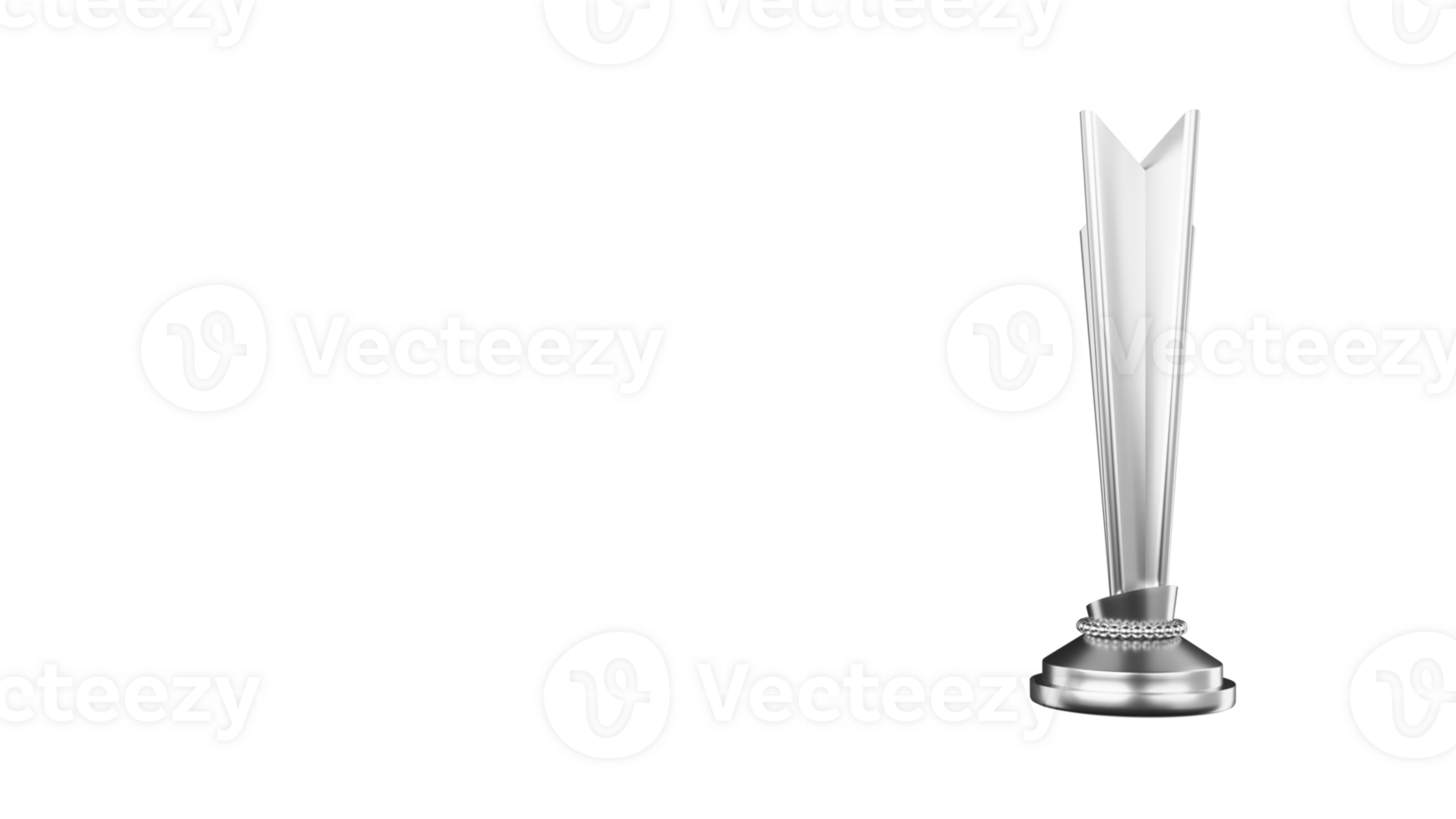 3D Render Silver Winner Trophy Cup Against Background And Copy Space. png