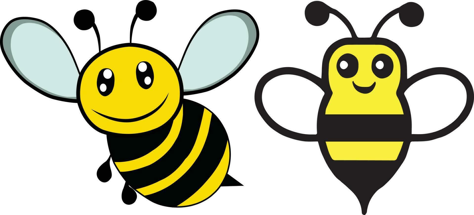 A Cute Cartoon Bee Vector Illustration