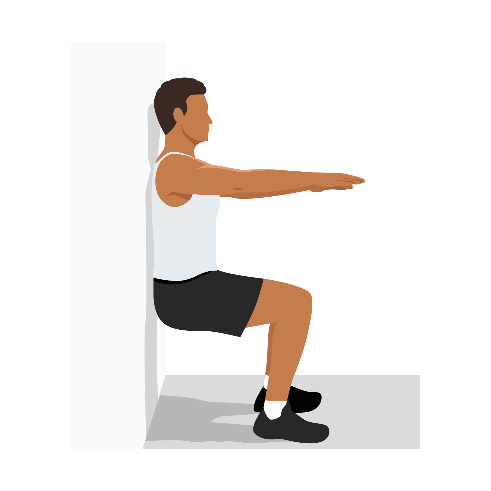 Man Doing Wall Sit Exercise Flat Vector 23226073 Vector Art At Vecteezy man-doing-wall-sit-exercise-flat-vector-23226073-vector-art-at-vecteezy