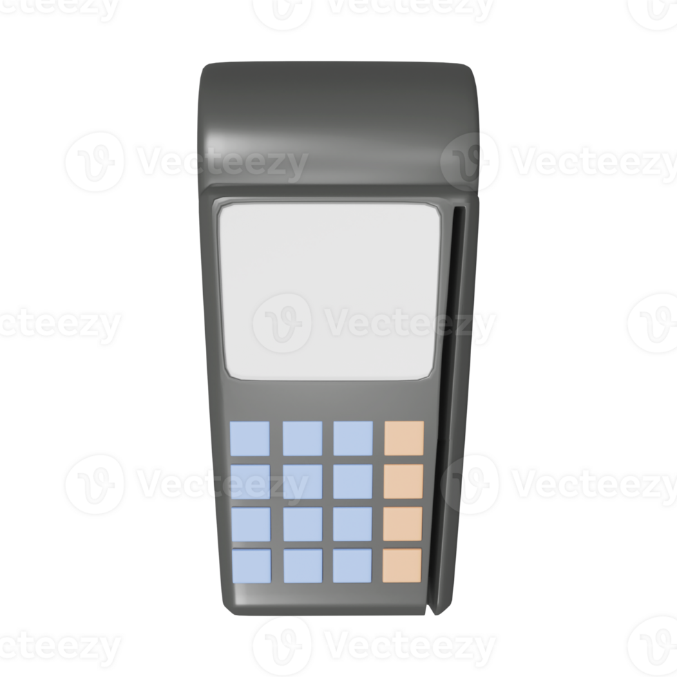 Isolated Pos Machine Icon In 3D Render. png