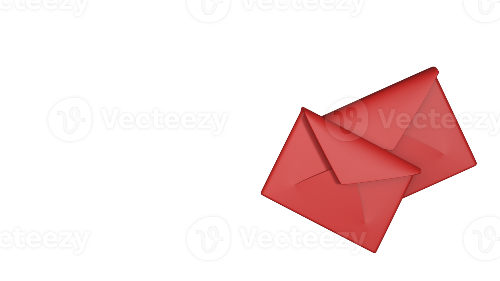 Top View Of Two Envelope Element In 3D Rendering. png