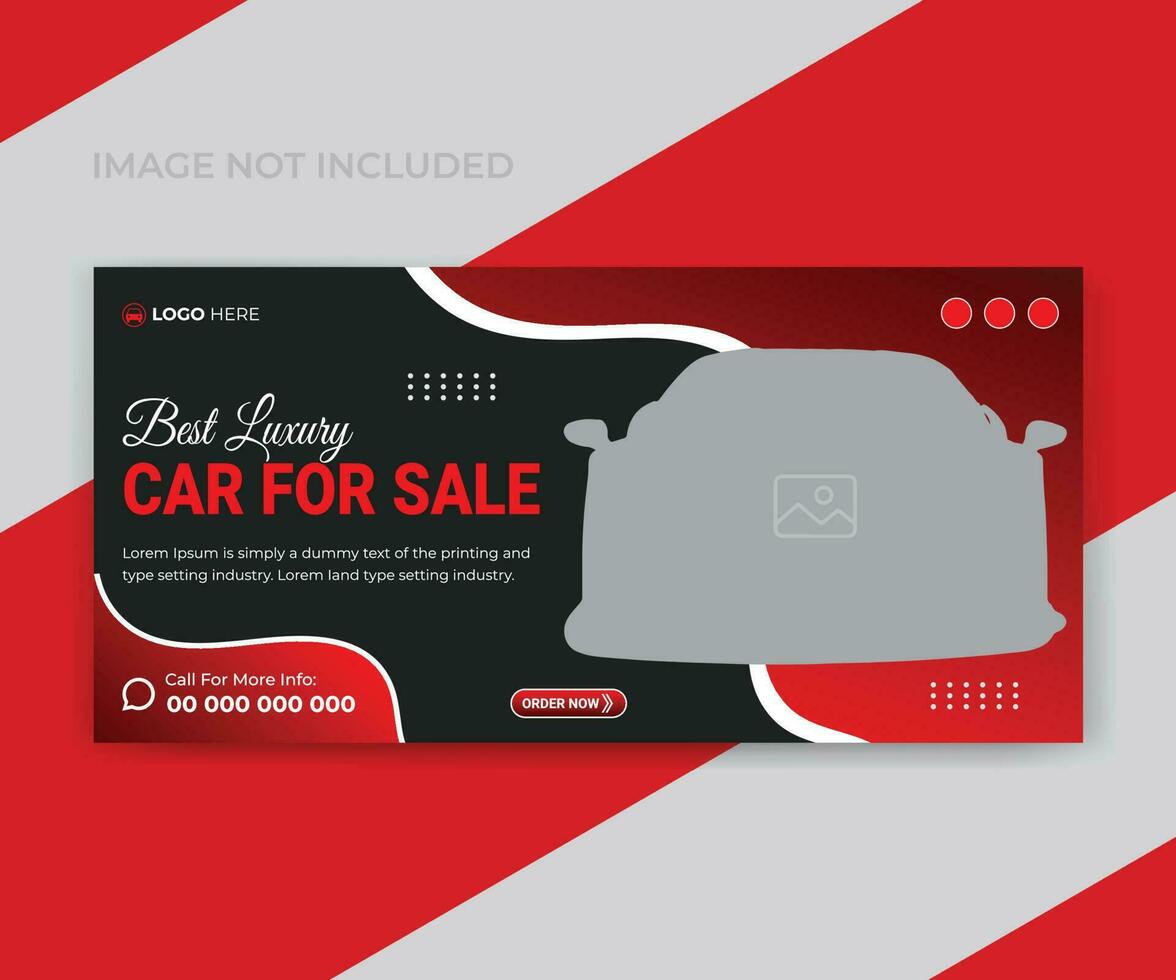 Modern car rental sale promotion web banner social media post template vector