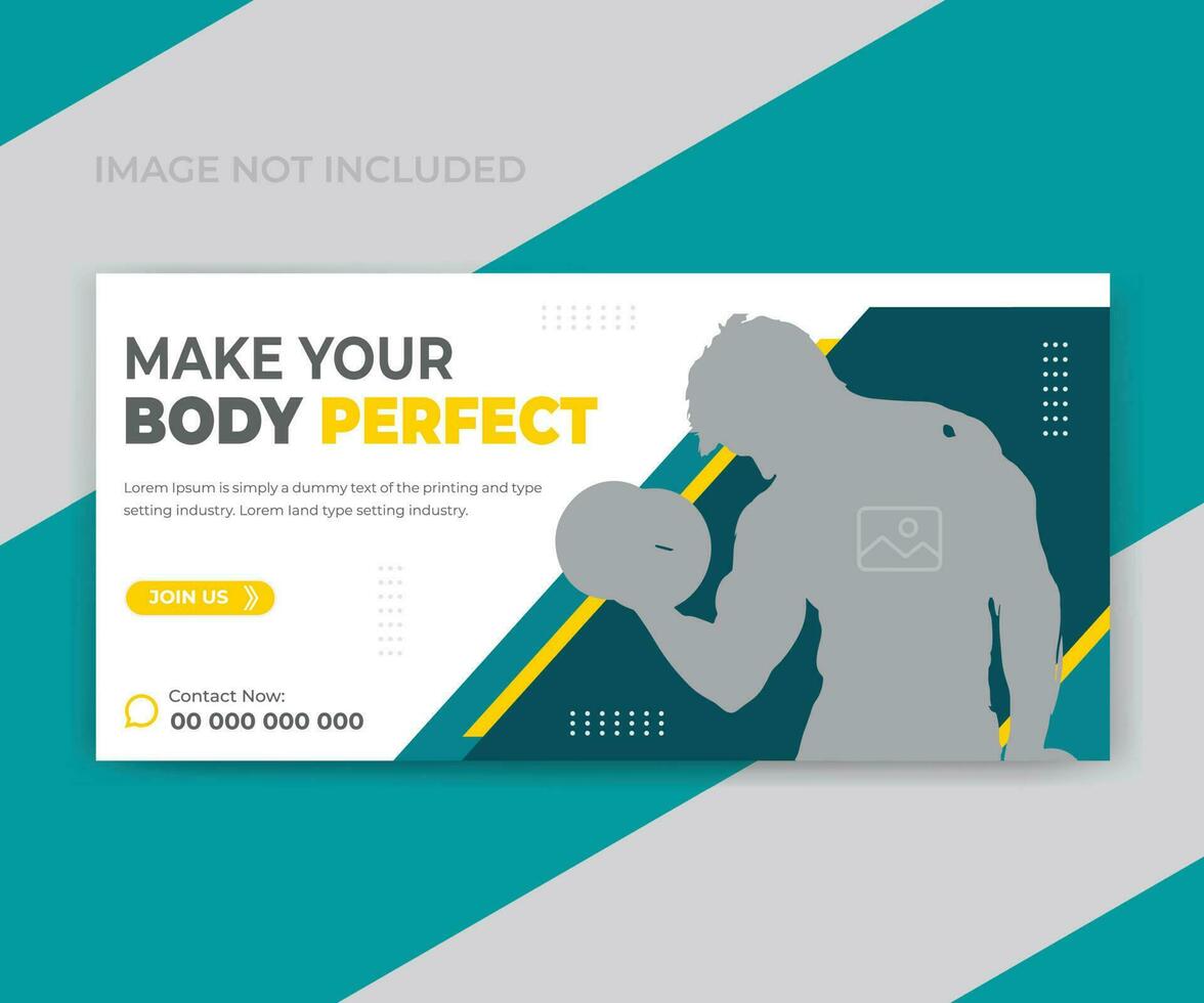 Make your body social media web banner design vector