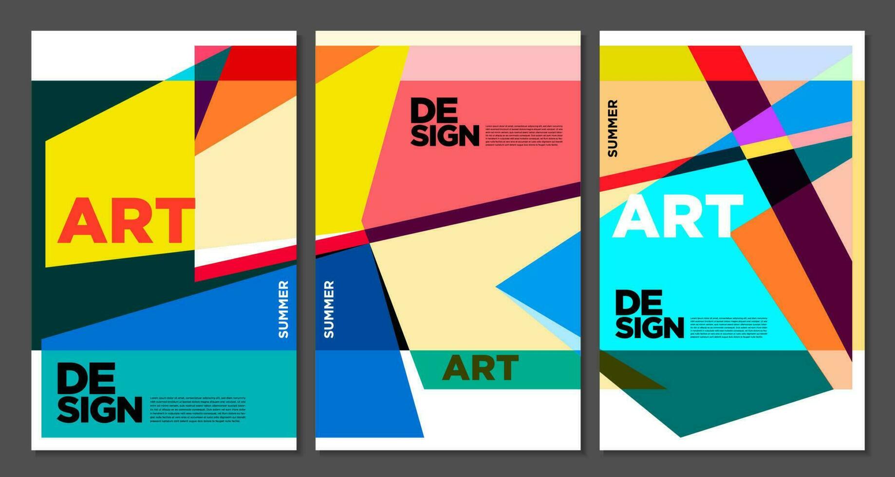 Summer Colorful Art and Music Festival Poster and Cover Template for Event, Magazine, and Web Banner. vector