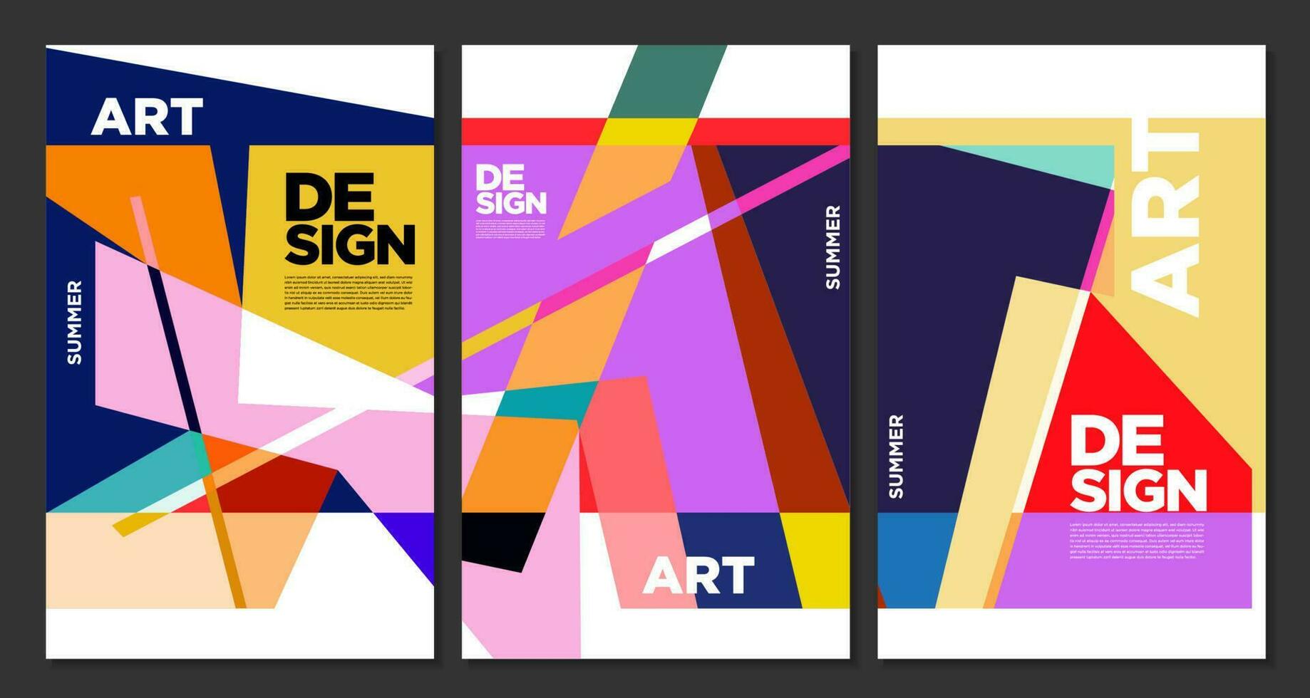 Summer Colorful Art and Music Festival Poster and Cover Template for Event, Magazine, and Web Banner. vector