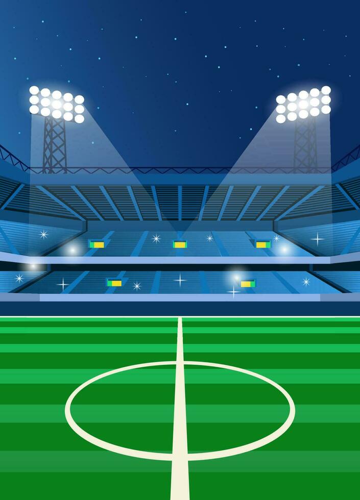 Soccer Stadium At night vector