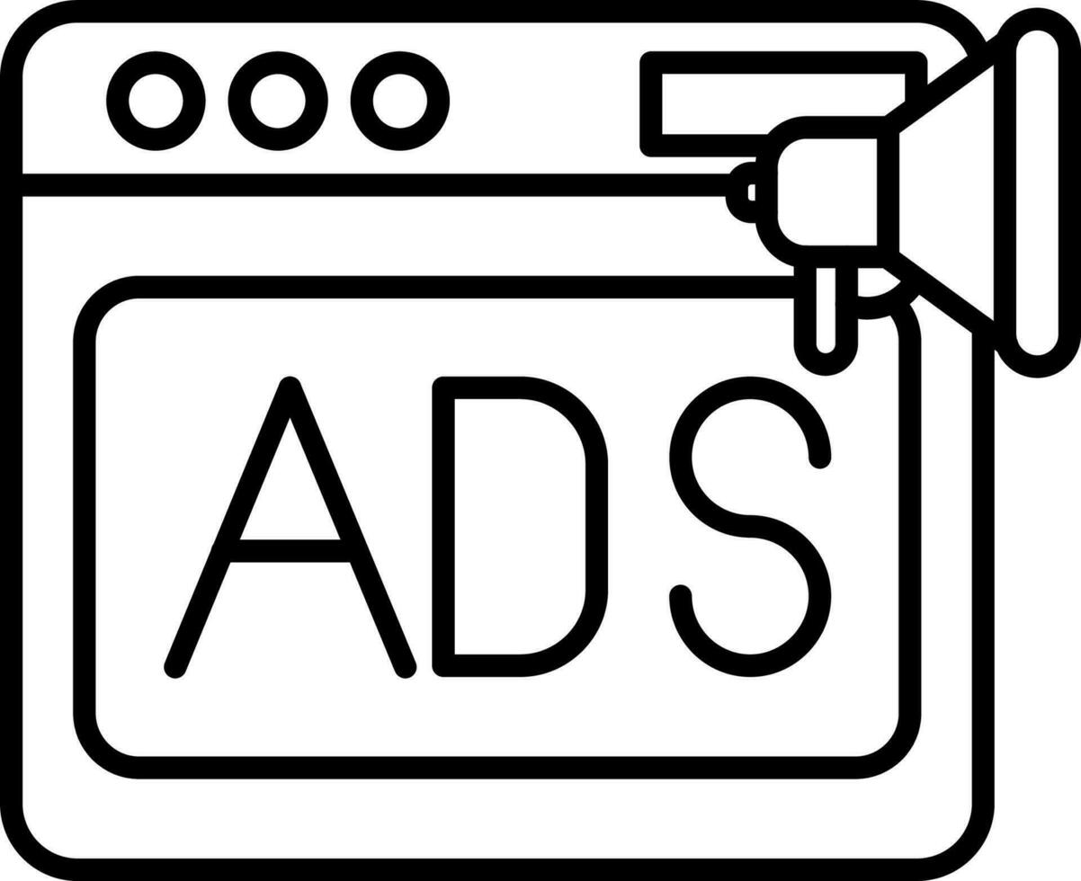Native Advertising Vector Icon