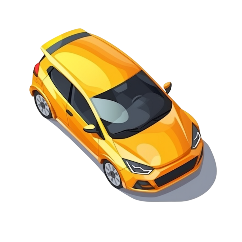 desenho animado hatchback carro ai generativo png